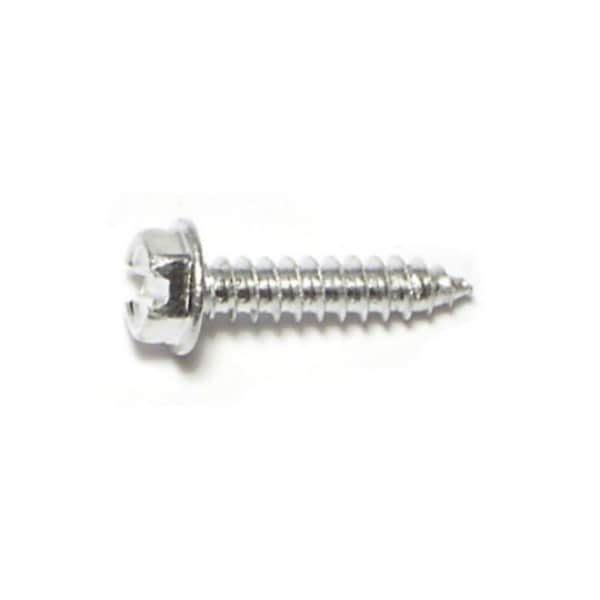 Midwest Fastener Sheet Metal Screw, #8 x 3/4 in, Aluminum Flange Hex Head Slotted Drive, 100 PK 03371 - main